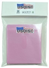 USDISC Plastic Sleeves, Double-sided 2 Disc (Pink) Lot picture