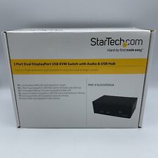 StarTech.com 2 Port Dual Display Port USB KVM Switch W/ Audio & USB Hub Open Box picture