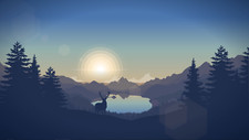 Landscape deer sun pine trees mountains Custom Gaming Mat Desk picture