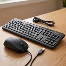 Microsoft Desktop 600 Wired Keyboard Model 1576 And Microsoft Mouse v2.0 1113 picture
