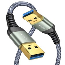 AINOPE USB to Cable, 3.0 A A Male Cable [Never 6.6FT, Grey  picture