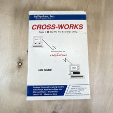 Vintage SoftSpoken Cross-Works Apple II IBM PC File Exchange Utility Disks Cable picture