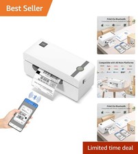 Compact Bluetooth Thermal Printer: 4x6 Monochrome Labels for Reliable Shipping picture