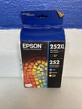 Epson Genuine 252XL Black 252 Cyan Magenta Yellow Ink Set T252XL-BCS 1/25 Sealed picture