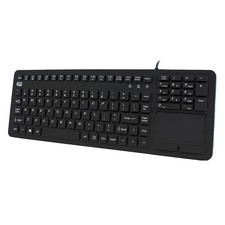 Adesso Akb-270Ub Waterproof Touchpad Keyboard Blk Usb Washable Antimicrobrial picture