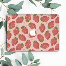 Cute Kawaii Strawberries Light Pink Hard Case For Macbook Pro 13 14 15 16 Air 13 picture