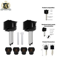 A1 Mini Compatible Hot End Kit - 2 Pack 0.4MM Nozzles & 4 Silicone Cover Socks picture