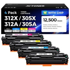 312X 312A Toner Cartridge Set 4-Pack Replacement for HP 312X 312A 305A 305X for picture
