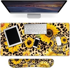 3 in 1 Full Desk Mouse Pad and Keyboard Wrist Rest Set, Extended Gaming Mouse... picture
