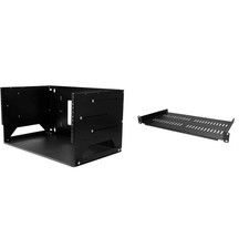 StarTech.com 4U Open Frame Wall Mount Network Rack w/Built in Shelf 4U, Black picture