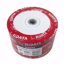 50 RIDATA Blank 52X CD-R CDR White Inkjet Hub Printable 700MB Recordable Disc picture