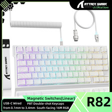 ATTACK SHARK R82 HE Wired 75% Magnetic Gaming Keyboard with C01ULTRA LED Cable picture