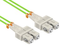 OM5 Wide Band SC/UPC to SC/UPC Duplex Corning Fiber Cable Multimode 50/125 picture