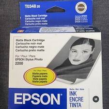 NEW Genuine Epson T034820 Matte Black/Black Ink Cartridge 4/2005 Made in Japan picture