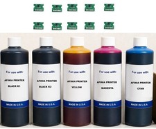 5 x PREMIUM COMPATIBLE BULK INK REFILL AFINIA L801 + 10 CHIPS K1-K2-C-Y-M 5000ML picture