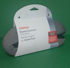 Staples Beaded Keyboard Wrist Rest with Micro Beads Gray Brand New picture