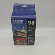 Genuine Epson 98 Ink Cartridges 6 Pack Exp 2022 Brand NEW Still Sealed picture