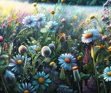 WILD FLOWERS DAISY  COMPUTER MOUSE PAD  9 x 7 picture