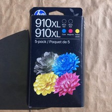 GENUINE BNIB HP 910XL High-Yield Ink 5-Pack BNIB Ex 12/27 picture
