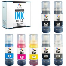 7 PK Compatible 552 Printer Ink Bottles for Epson EcoTank ET-8500 and ET-8550 picture