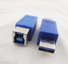 SuperspeedUSB3.0Type A Male to 3.0 Type B Female Converter Connector Adapter 2pc picture