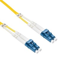 15 Pack of 50m LC/UPC-LC/UPC Singlemode Duplex OFNR 2.0mm Fiber Optic Patch Cabl picture