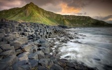 Landscape coast giants causeway rocks northern ireland Custom Gaming Mat Desk picture