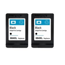 Reman HP 664XL Black Color Ink Cartridge Show Ink Deskjet 1115 2136 3636 3836 picture