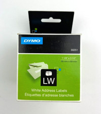DYMO LabelWriter Address Labels 1 1/8 x 3 1/2 White 130 Labels/Roll 2 Rolls/Pack picture