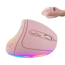 Ergonomic Bluetooth Vertical Mouse, RGB Backlit, Rechargeable, 3-Device Connecti picture