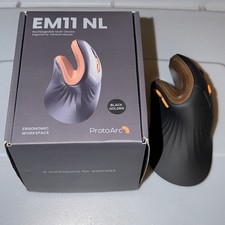 EM11 NL Ergonomic Vertical Mouse, Bluetooth Optical Wireless Black Golden.OPEN📦 picture
