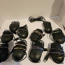 10 LOT Euc Genuine Dell Wired USB Optical 2 Button Scroll Mouse Mice N889 picture