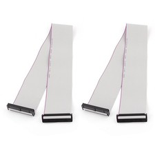 2 Pack FC40P 40-Pin IDC Socket Extension Flat Ribbon Cable Wire 50cm 20-Inch picture