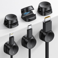 6Pack Cord Organizer, [1S Lock] Spring Cable Holder Clips for Desk picture