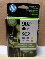 New HP 902XL Black & 902 Color Ink Cartridges 4-Pack Combo OEM Exp Jan 2027 picture