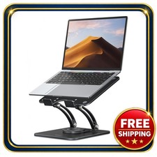 Laptop stand 360° rotatable dual foldable ergonomic support picture
