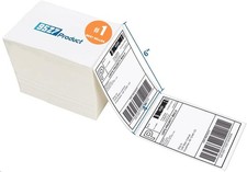 500 Pack 4x6 Direct Thermal Shipping Labels Fanfold Perforated Mailing Label Pap picture