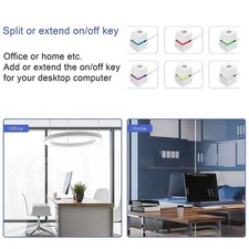 PC Power Switch White Mechanical Key Blue Switch Backlit Plug And Play PC Power picture