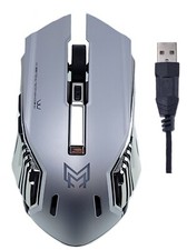 Gaming Mouse Mechanical GM88A Wired RGB Flowing Backlit light - Silver picture
