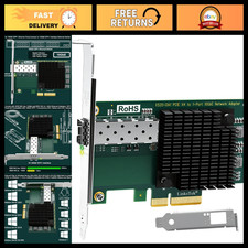 10Gb/s SFP+ Fiber Ethernet Adapter for NAS & PCs, PCIe x4 NIC Card, Intel 82599E picture