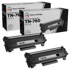 LD Products Toner Cartridge Replacement Brother TN760 TN-760 TN 760 Black 2-Pack picture