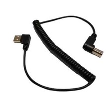 Right Angle USB Type A M to B M Adapter Spiral Coiled Spring Curl Printer Cable picture
