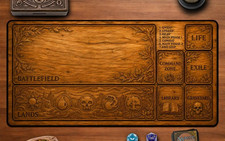 MTG Playmat Wood Carved Magic The Gathering Commander Gaming Desk Mat Mouse Pad picture