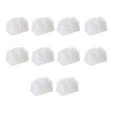 Silicone Ethernet Hub Port RJ45 Anti-Dust Stopper Cap Cover Clear 10pcs picture