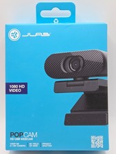 NEW JLab PopCam 1080p HD USB Webcam Built-In Privacy Shutter 80° FOV Sealed NIB picture