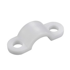 50pcs Nylon Cable Clamp Wire Tube Fastener Fixing Clip Curve White picture