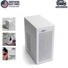 Sleek White CUBIX Mini Tower PC Case - Air-Cooled, USB Connectivity for Gamers picture