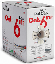 Cat6 Ethernet Cable - 23 AWG, CMR, Solid Bare Copper - 998ft - Gray picture