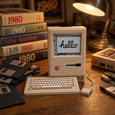 Mini 1984 Apple Macintosh Computer 3d Printed Replica picture