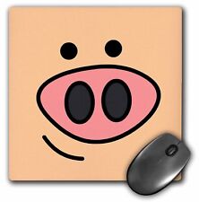 3dRose Cute Happy Pig Face MousePad picture